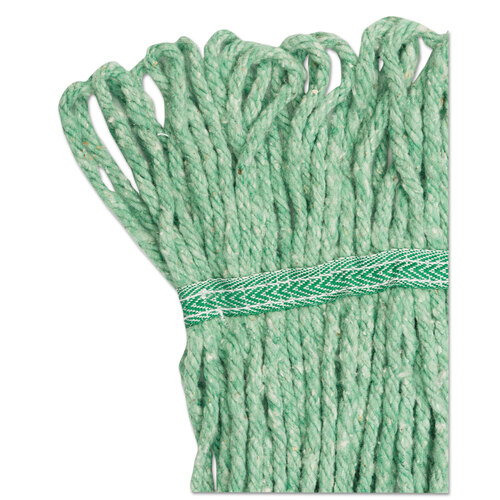BWK502GNEA - Boardwalk - Super Loop Wet Mop Head, Cotton/Synthetic Fiber, 5&quot; Headband, Medium Size, Green