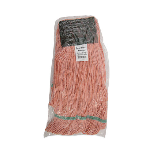 BWK502OR - Unisan - Super Loop Wet Mop Heads, Cotton/Synthetic, Medium Size, Orange