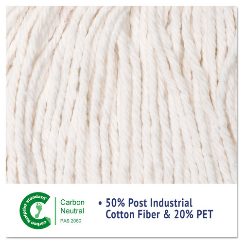 BWK502WHEA - Boardwalk - Super Loop Wet Mop Head, Cotton/Synthetic Fiber, 5&quot; Headband, Medium Size, White