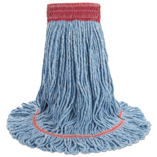 BWK503BLEA - Boardwalk - Super Loop Wet Mop Head, Cotton/Synthetic Fiber, 5&quot; Headband, Large Size, Blue