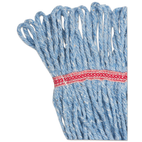 BWK503BLEA - Boardwalk - Super Loop Wet Mop Head, Cotton/Synthetic Fiber, 5&quot; Headband, Large Size, Blue