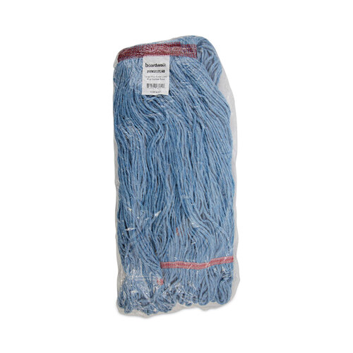 BWK503BLNB - Boardwalk - Super Loop Wet Mop Head, Cotton/Synthetic Fiber, 1&quot; Headband, Large Size, Blue, 12/Carton