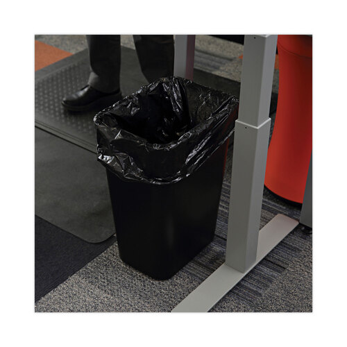 BWK510 - Boardwalk - Low-Density Waste Can Liners, 16 gal, 1 mil, 24 x 32, Black, 10 Bags/Roll, 15 Rolls/Carton