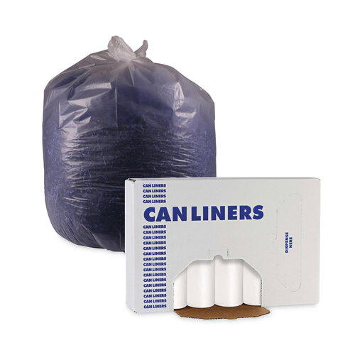 BWK512 - Boardwalk - Low-Density Waste Can Liners, 33 gal, 0.6 mil, 33 x 39, White, 25 Bags/Roll, 6 Rolls/Carton