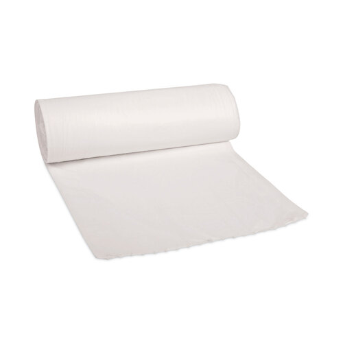 BWK515 - Boardwalk - Linear Low Density Can Liners, 55 gal, 0.63 mil, 38&quot; x 58&quot;, White, 10 Bags/Roll, 10 Rolls/Carton