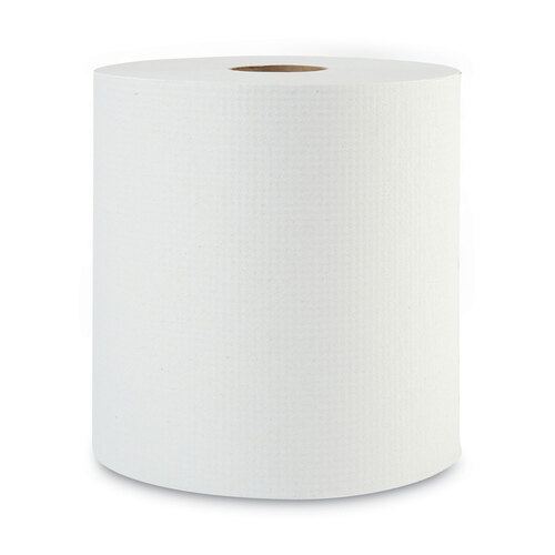 BWK6254B - Boardwalk - Hardwound Paper Towels, 8" x 800', One-Ply Bleached White, 6 Rolls/Carton