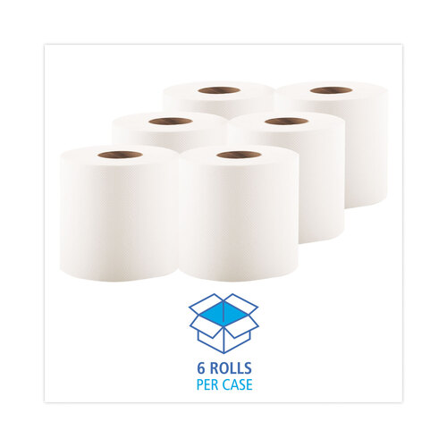 BWK6400 - Boardwalk - Center-Pull Hand Towels, 2-Ply, Perforated, 7.87 x 10, White, 600/Roll, 6 Rolls/Carton