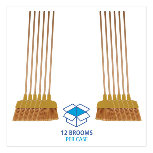 BWK932ACT - Boardwalk - Boardwalk Angler Broom, 53" Handle, Yellow, 12/Carton