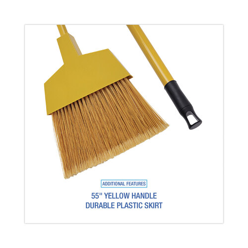 BWKBRMAXIL - Boardwalk - Corn Fiber Angled-Head Lobby Brooms, 55&quot; Handle, Yellow, 12/Carton