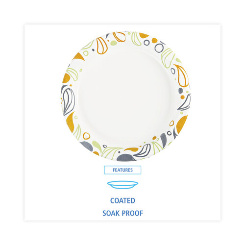 BWKDEER9PLT - Boardwalk - Deerfield Printed Paper Plates, 9&quot; dia, Coated/Soak Proof, Multicolor, 125/Pack, 8 Packs/Carton