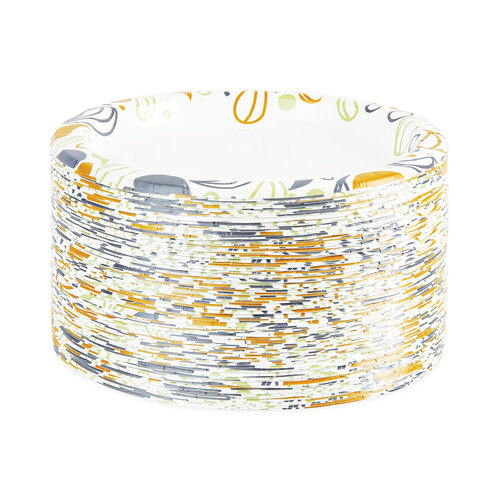 BWKDEER9PLT - Boardwalk - Deerfield Printed Paper Plates, 9&quot; dia, Coated/Soak Proof, Multicolor, 125/Pack, 8 Packs/Carton