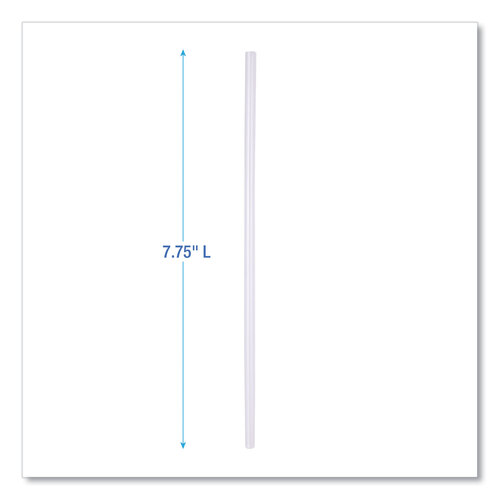 BWKJSTW775CLR - Boardwalk - Wrapped Jumbo Straws, 7.75&quot;, Polypropylene, Clear, 12,000/Carton
