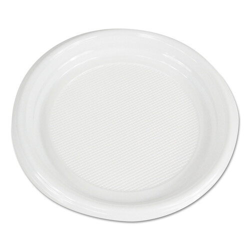 BWKPLTHIPS9WH - Boardwalk - Hi-Impact Plastic Dinnerware, Plate, 9&quot; dia, White, 500/Carton