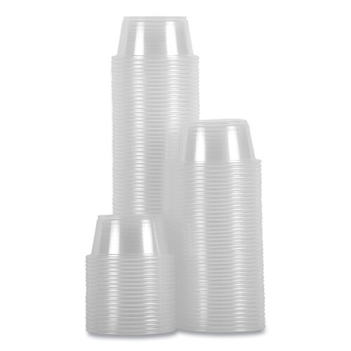 BWKPRTN2TS - Boardwalk - Souffle/Portion Cups, 2 oz, Polypropylene, Clear, 20 Cups/Sleeve, 125 Sleeves/Carton