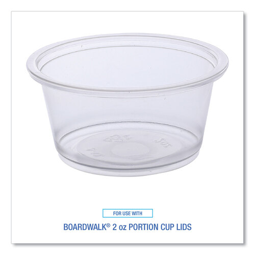 BWKPRTN2TS - Boardwalk - Souffle/Portion Cups, 2 oz, Polypropylene, Clear, 20 Cups/Sleeve, 125 Sleeves/Carton