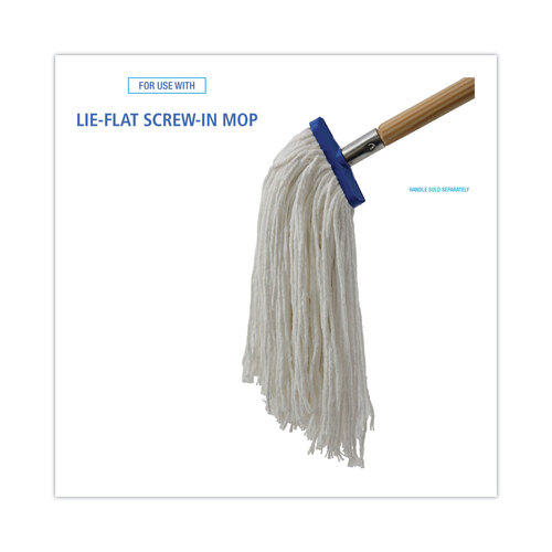 BWKRM32016 - Boardwalk - Cut-End Lie-Flat Mop Head, Rayon, 16oz, White, 12/Carton