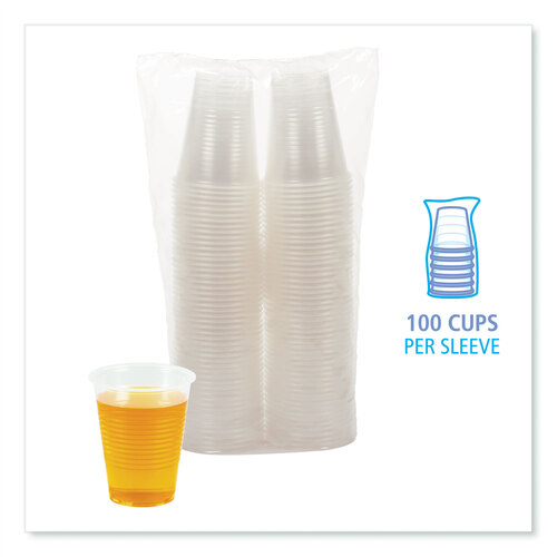 BWKTRANSCUP10PK - Boardwalk - Translucent Plastic Cold Cups, 10 oz, Polypropylene, 100/Pack