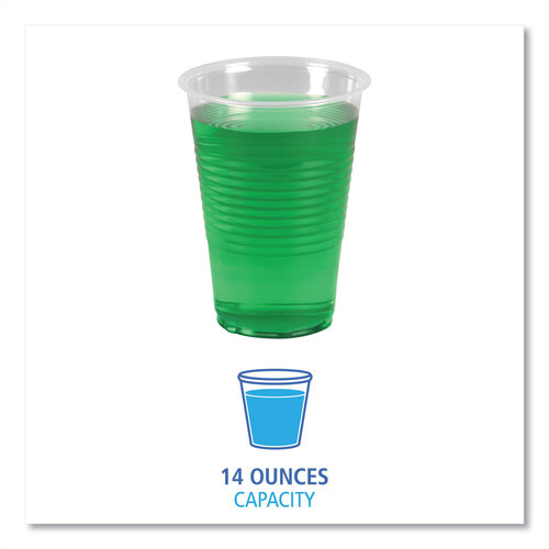 BWKTRANSCUP14PK - Boardwalk - Translucent Plastic Cold Cups, 14 oz, Polypropylene, 50/Pack