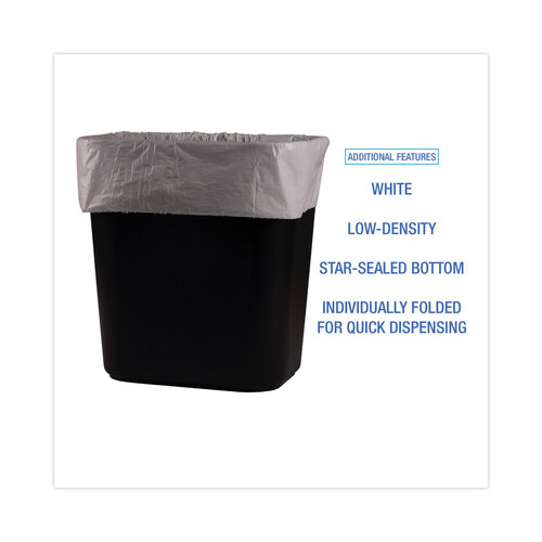 BWKW2432X - Boardwalk - Linear Low Density Industrial Can Liners, 16 gal, 0.5 mil, 24 x 32, White, 500/Carton