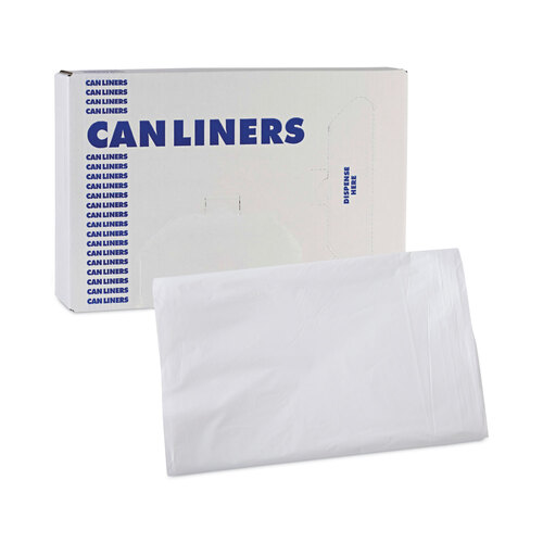 BWKW2432X - Boardwalk - Linear Low Density Industrial Can Liners, 16 gal, 0.5 mil, 24 x 32, White, 500/Carton