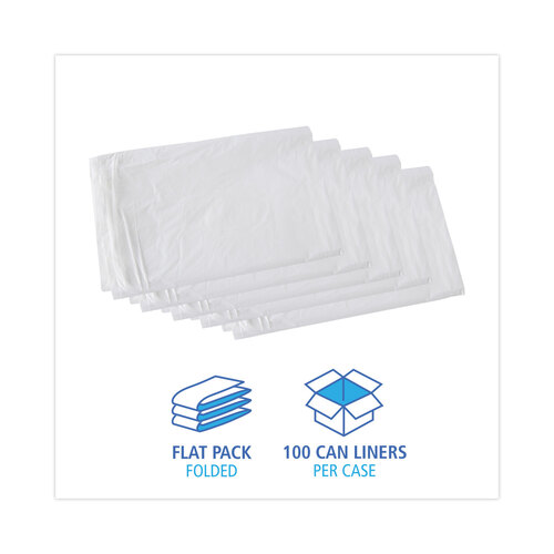 BWKW3036X - Boardwalk - Linear Low Density Industrial Can Liners, 30 gal, 0.9 mil, 30 x 36, White, 100/Carton