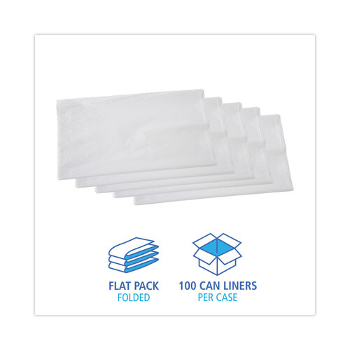 BWKW4347X - Boardwalk - Linear Low Density Industrial Can Liners, 56 gal, 0.9 mil, 43 x 47, White, 100/Carton