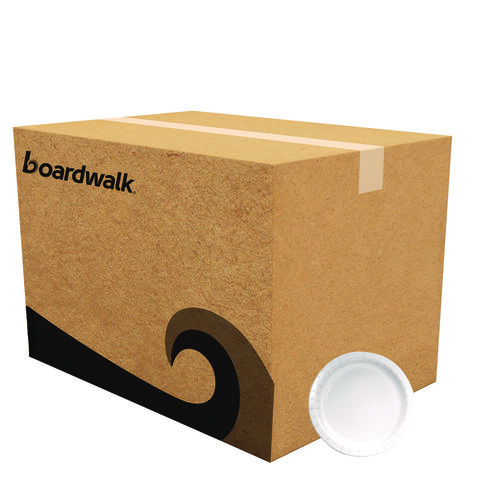 BWKWH6PLT - BOARDWALK - Paper Dinnerware, Plate, 6&quot; dia, White, 1,000/Carton