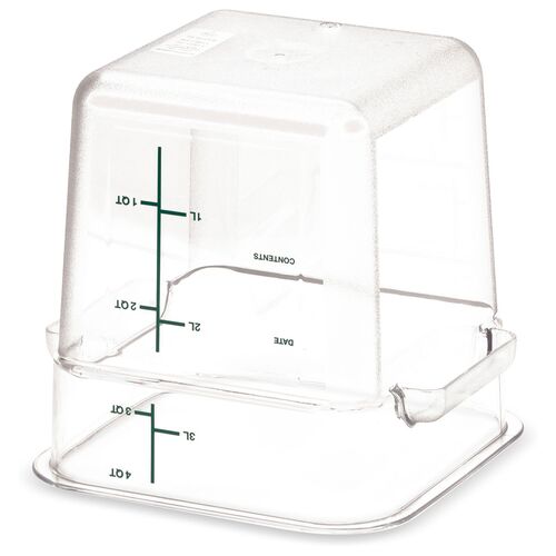 CFS1195107 - CFS BRANDS - Squares Polycarbonate Food Storage Container, 4 qt, 7.13 x 7.13 x 7.29, Clear, Plastic