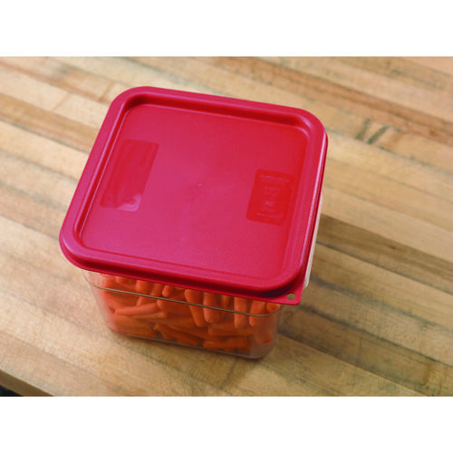 CFS1197105 - CFS BRANDS - Squares Food Storage Container Lid, 9 x 9 x 0.63, Red, Plastic