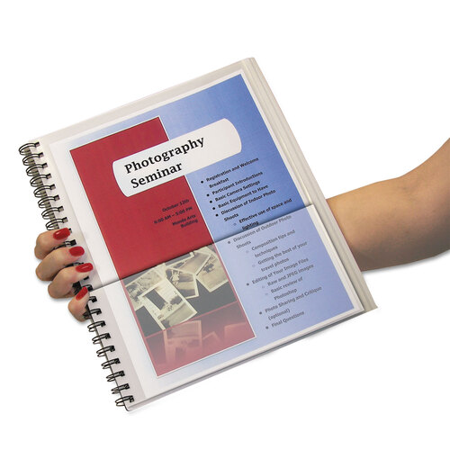 CLI32881 - C-Line Products - Eight-Pocket Portfolio with Security Flap, Polypropylene, 8.5 x 11, Black/White