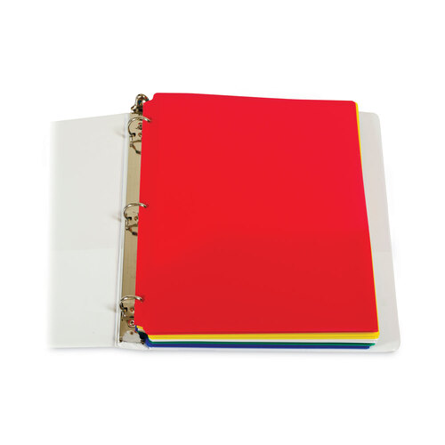 CLI32930 - C-Line Products - Two-Pocket Heavyweight Poly Portfolio Folder, 3-Hole Punch, 11 x 8.5, Assorted, 10/Pack