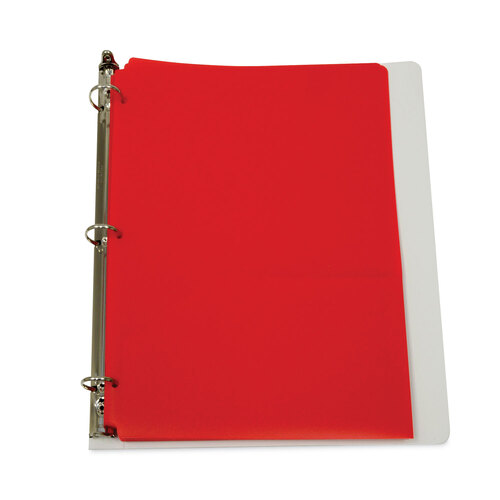 CLI32934 - C-Line Products - Two-Pocket Heavyweight Poly Portfolio Folder, 3-Hole Punch, 11 x 8.5, Red, 25/Box