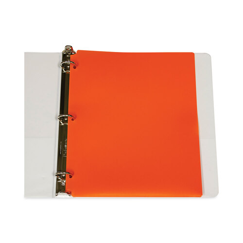 CLI33932BX - C-Line Products - Two-Pocket Heavyweight Poly Portfolio Folder, 3-Hole Punch, 11 x 8.5, Orange, 25/Box