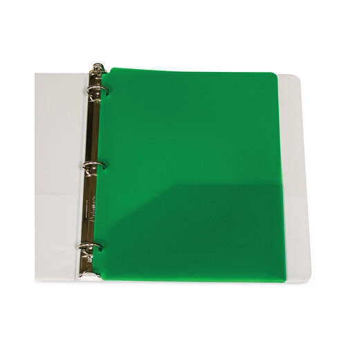CLI33933BX - C-Line Products - Two-Pocket Heavyweight Poly Portfolio Folder, 3-Hole Punch, 11 x 8.5, Green, 25/Box