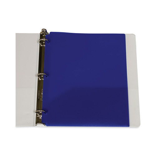 CLI33935BX - C-Line Products - Two-Pocket Heavyweight Poly Portfolio Folder, 3-Hole Punch, 11 x 8.5, Blue, 25/Box