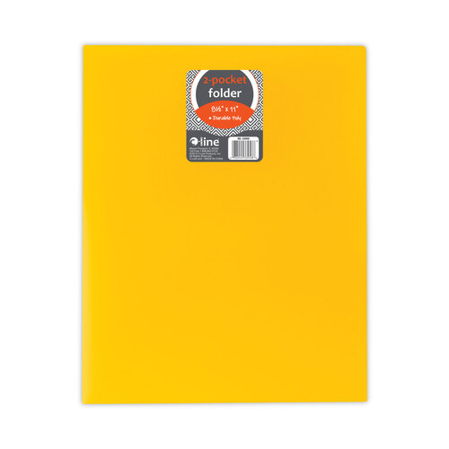 CLI33956BX - C-Line Products - Two-Pocket Heavyweight Poly Portfolio Folder, 11 x 8.5, Yellow, 25/Box