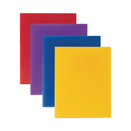 CLI33956BX - C-Line Products - Two-Pocket Heavyweight Poly Portfolio Folder, 11 x 8.5, Yellow, 25/Box