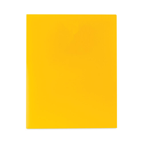 CLI33956BX - C-Line Products - Two-Pocket Heavyweight Poly Portfolio Folder, 11 x 8.5, Yellow, 25/Box