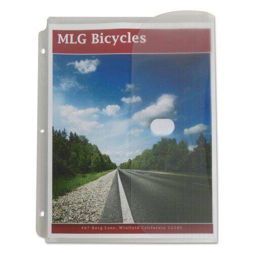 CLI57537 - C-Line Products - Poly Binder Pockets, 9.25 x 11.5, Clear, 5/Pack