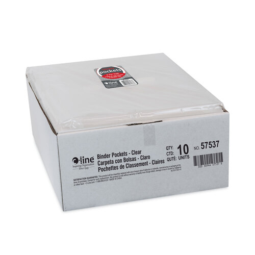 CLI57537 - C-Line Products - Poly Binder Pockets, 9.25 x 11.5, Clear, 5/Pack
