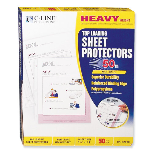 CLI62018 - C-Line Products - Heavyweight Polypropylene Sheet Protectors, Non-Glare, 2&quot;, 11 x 8.5, 50/Box