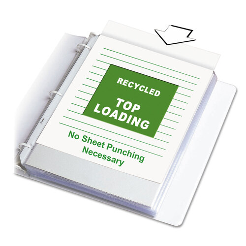 CLI62029 - C-Line Products - Recycled Polypropylene Sheet Protectors, Reduced Glare, 2&quot;, 11 x 8.5, 100/Box