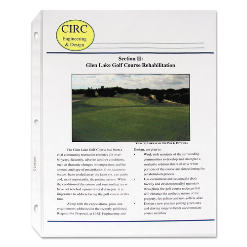 CLI62048 - C-Line Products - Standard Weight Polypropylene Sheet Protectors, Non-Glare, 2&quot;, 11 x 8.5, 100/Box