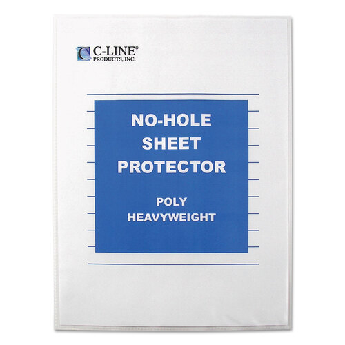 CLI62907 - C-Line Products - Top-Load No-Hole Sheet Protectors, Heavyweight, Clear, 2&quot; Capacity, 25/Box