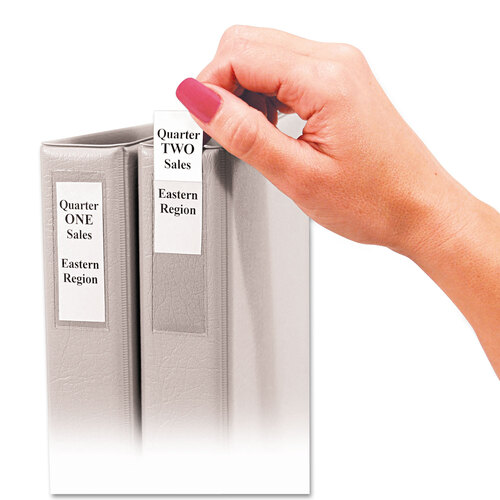 CLI70013 - C-Line Products - Self-Adhesive Ring Binder Label Holders, Top Load, 1 x 2,81, Clear, 12/Pack