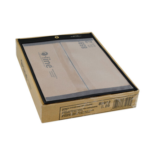 CLI85912 - C-Line Products - Magnetic Stitched Shop Ticket Holders, Clear, 75&quot;, 9 x 12, 25/Box