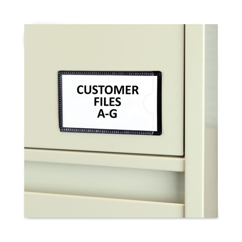 CLI87700 - C-Line Products - Slap-Stick Magnetic Label Holders, Side Load, 4.25 x 2.5, Black, 10/Pack