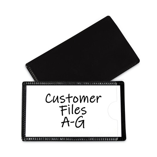 CLI87700 - C-Line Products - Slap-Stick Magnetic Label Holders, Side Load, 4.25 x 2.5, Black, 10/Pack