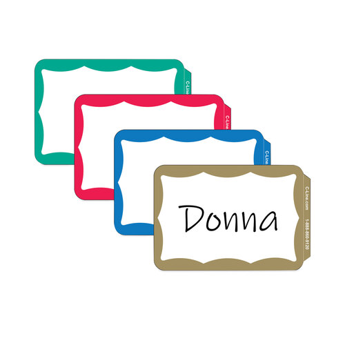CLI92266 - C-Line Products - Self-Adhesive Name Badges, 3.5 x 2.25, Gold, 100/Box