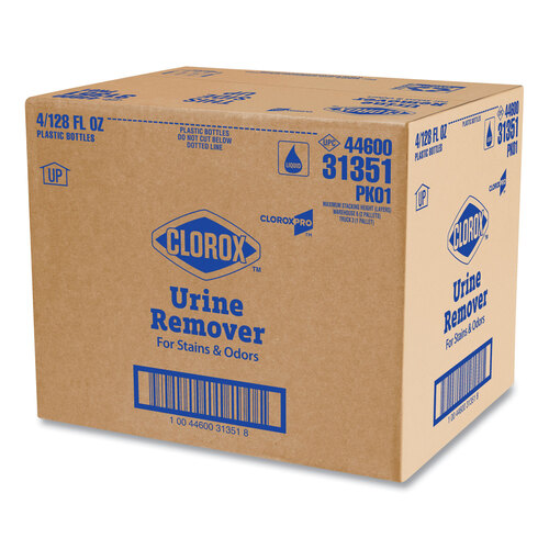CLO31351CT - Clorox Professional - Urine Remover for Stains and Odors, 128 oz Refill Bottle, 4/Carton
